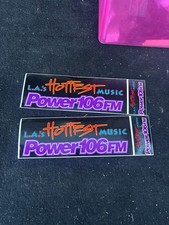Vintage Power 106 Radio Station Bumper Stickers L.A.’S Hottest Music Stickers picture