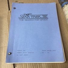 STAR TREK III Script The Search For Spock Movie Release Dialogue Script 1984 picture