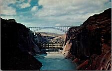 Page Arizona Glen Canyon Dam Suspension Bridge Since 1958 Vintage Postcard picture