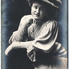 c1900s Minnie Dupree RPPC Stage Actress Real Photo Music Master Silent Film A161 picture