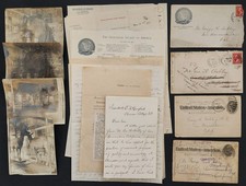 antique GEORGE HALL ASHLEY san berdino GEOLOGIST lot LETTERS & TAXIDERMY PHOTO picture