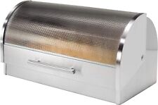 Oggi Stainless Steel Roll Top Bread Box with Tempered Glass Lid picture