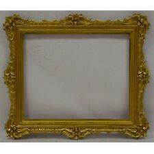 Ca. 1900 Old wooden frame decorative Gold painted Internal: 16.9 x 13.6 in picture