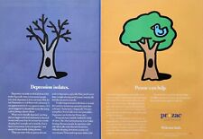 1998 VINTAGE 2 PG PRINT AD - PROZAC AD - DEPRESSION ISOLATES PROZAC CAN HELP picture