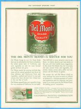 1917 Del Monte Canned Fruits Vegetables California Packing Corp Kitchen Decor Ad picture