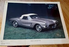 1962 Corvette Silver Convertible USA Classic 8 x 10 Picture Power Graphics 1984 picture