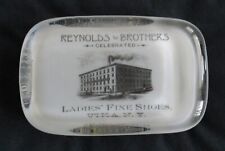 Late 19th Century Advertising Glass Paperweight Reynold's Shoes Utica New York picture
