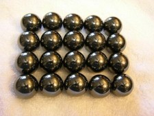 Hematite balls/spheres polished magnetic 1 inch solid 10 pair 20 spheres per lot picture