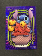 2024 Topps Chrome Disney Stitch Purple and Green Pulsar Refractor #/150 #93 picture