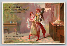 1890s Victorian Trade Card MA Salam Peabody's Dry Goods Bazaar Woman Bar ~6583 picture