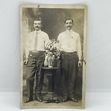 Rppc Vintage Postcard  Portrait Twins Mustache picture