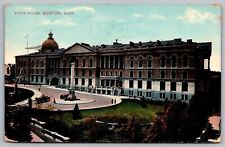 State House Boston Massachusetts Birds Eye View Government Building VNG Postcard picture
