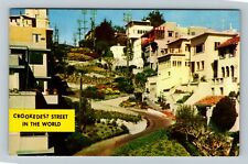 San Francisco CA-California, Lombard Street, Crookedest, c1960 Vintage Postcard picture