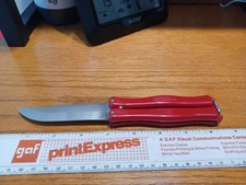 Vintage Hackman Folding Knife from Finland. Red handles with folding blades. picture