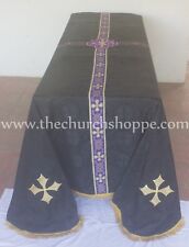 Black Funeral Pall Size - 8'x12'  Catholic Requiem mass ,Funeral Pall Lined New picture