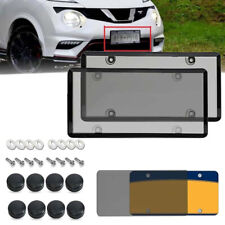 2Pcs Car License Plate Protector Frame Label Cover American Standard picture