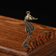 Solid Brass Seahorse Figurine Animal Figurines Table Decorations Objects Gift picture