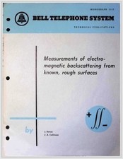 Bell Labs Monograph 5123 Electromagnetic Backscattering 1965; Rough Surfaces picture