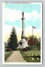 Gettysburg PA-Pennsylvania, The NY State Monument, Vintage Postcard picture