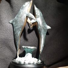 SPI San Pacific International Bronze Sculpture Dolphins picture