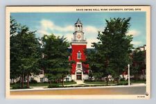 Oxford OH-Ohio, David Swing Hall, Miami University, Vintage c1942 Postcard picture
