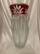 Vintage Mikasa Corinth Ruby Red Clear Cut Crystal, No chips/cracks picture