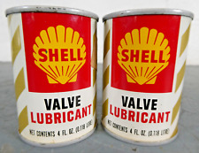 2 - Vintage Oil Can Shell NOS Full Valve Lubricant 4 oz Original Can picture