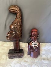 Handcrafted African Wooden Sculptures - Set of 2 picture