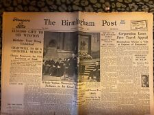 Historical Newspaper ,, 1954 Birmingham Post Winston Churchill  picture