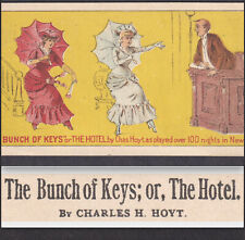 Charles H Hoyt 1800's The Hotel A Bunch of Keys in New York Victorian Trade Card picture