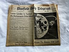 Bluefield Daily Telegraph 1969 Newspaper Cover WV VA Nixon Moon Landing Kennedy picture