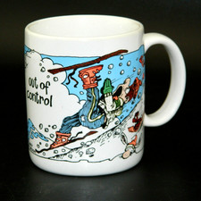 Snow Skier Out of Control Coffee Mug by GARY PATTERSON Japan Thought Factory Cup picture