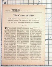 Scientific American 1981 The Census of 1980 US Demographics Vintage Article picture