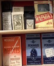 Lot Of 14 Packs Of Vintage Sewing Needles: Watsons, Crowleys Crewel picture