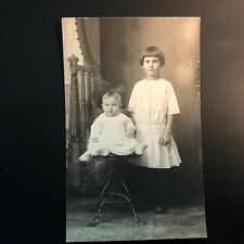 Antique RPPC Postcard Real Photograph DORTHY & LOIS Sisters c1907-15 Children  picture