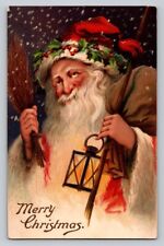 c1910 Brown Santa Claus Lantern Germany Christmas P241 picture