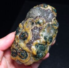 TOP 109G Natural Mongolia Gobi Eye Agate Stone Healing Specimen Collection QB300 picture