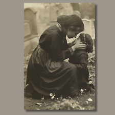 Mourning Victorian Woman Comforting Child Eternal Love - Photo 1800s Vibe picture