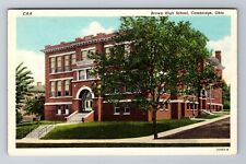 Cambridge OH-Ohio, Brown High School, Antique Vintage Souvenir Postcard picture
