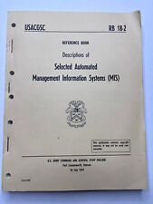 USACGSC Selected Automated Mgmt Info Systems (MIS) Ref Book 1974 RB 18-2 picture