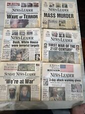 911 Newspaper Lot of 6 Dates 9/11/2001 Special PM Edition- 9/17/2001 picture