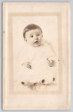 RPPC Baby Luther 4 Months Bowl Haircut In Studio c1910 Real Photo Postcard picture