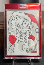 2026 Topps Mars Attacks Xmas Robert Garcia Sketch Card 1/1 Santa Artist Auto picture