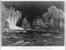 Northern Ocean Ice Floes Ship by Electricity 1880s Arctic Sailing Ship picture