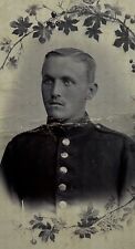 German WW1 Era Photo Soldier in Uniform - Rastatt Studio - Damaged picture
