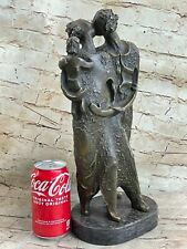 Handcrafted Dali Bronze Sculpture Man and Woman and Baby Home Decoration Figure picture