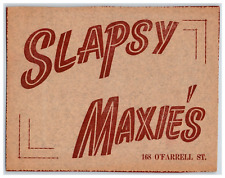 Vintage Slapsy Maxies  1940s Era, SAN FRANCISCO ~ Large 7.5x6