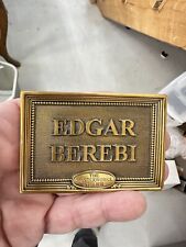 I am Edgar Berebi My Logo  Plaque For Collectors 3x2 stand as shown picture