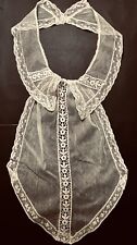 Delicate Edwardian Veil Collar w/Jabot  Victorian Lace Decorated 16