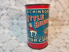 Vintage 10 oz Dickinson's Little Buster popcorn tin can full-unopened Nice picture